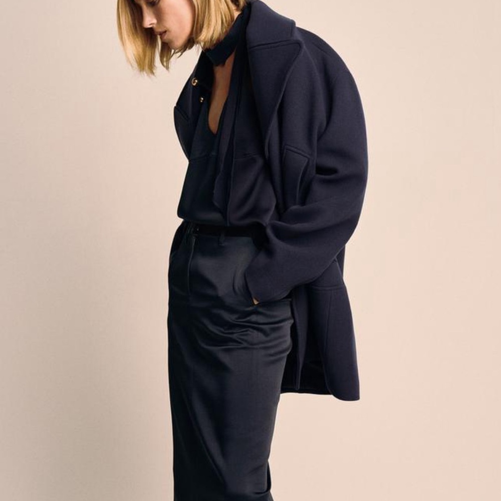 NWT ZARA Wool Blend Car Coat Overcoat – Limited Edition, S - Picture 3 of 9